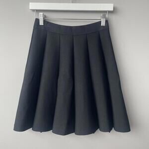 Parker Skirt Womens Medium Black Fit And Flare Pleated A Line Stretch 19 Inch